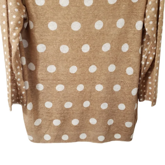 J. Crew 100% Linen Polka Dot Sweater Size XL - Picture 4 of 13